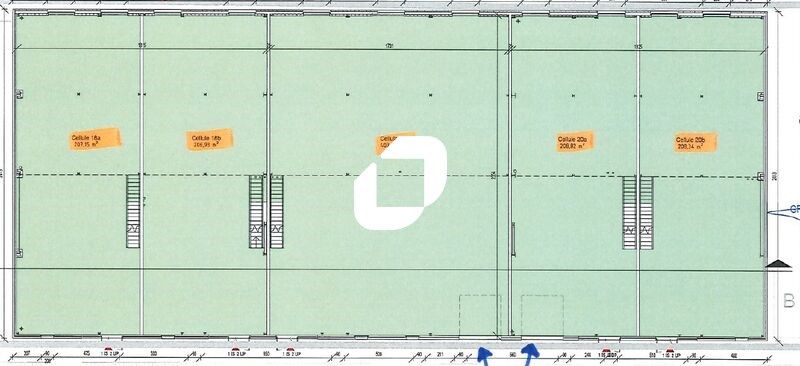 Vente entrepots 919 m² divisibles à partir de 313 m²