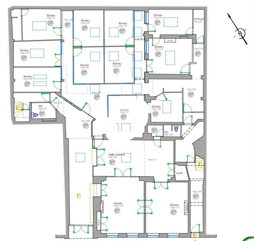 Vente bureaux 497 m² non divisibles
