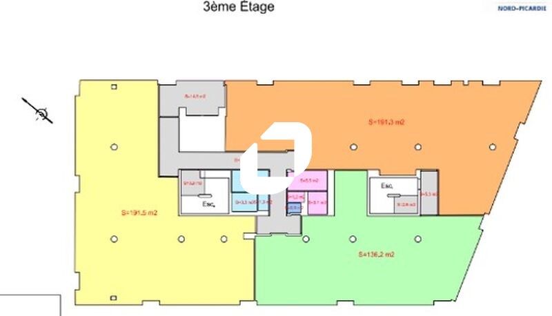 Location bureaux 2147 m² divisibles à partir de 207 m²