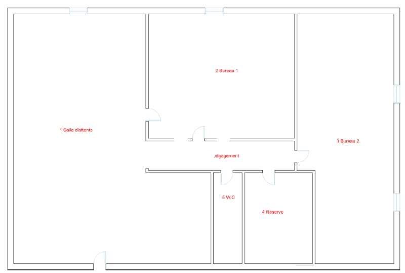Vente bureaux 66 m² non divisibles