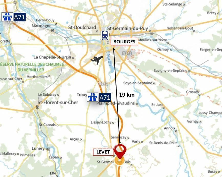 Location Entrepôts classe A 67128.63 m² non divisibles 18340 Levet