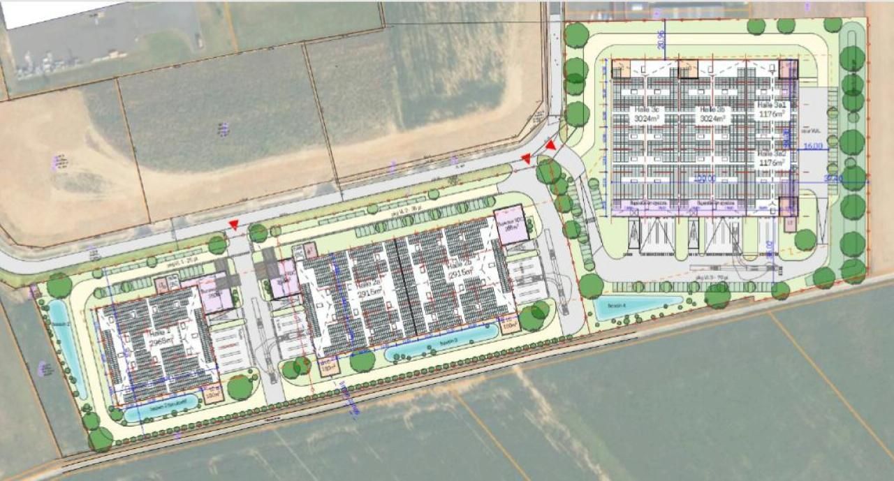 19676 m² pour cetentrepôts classe a en location à Amblainville