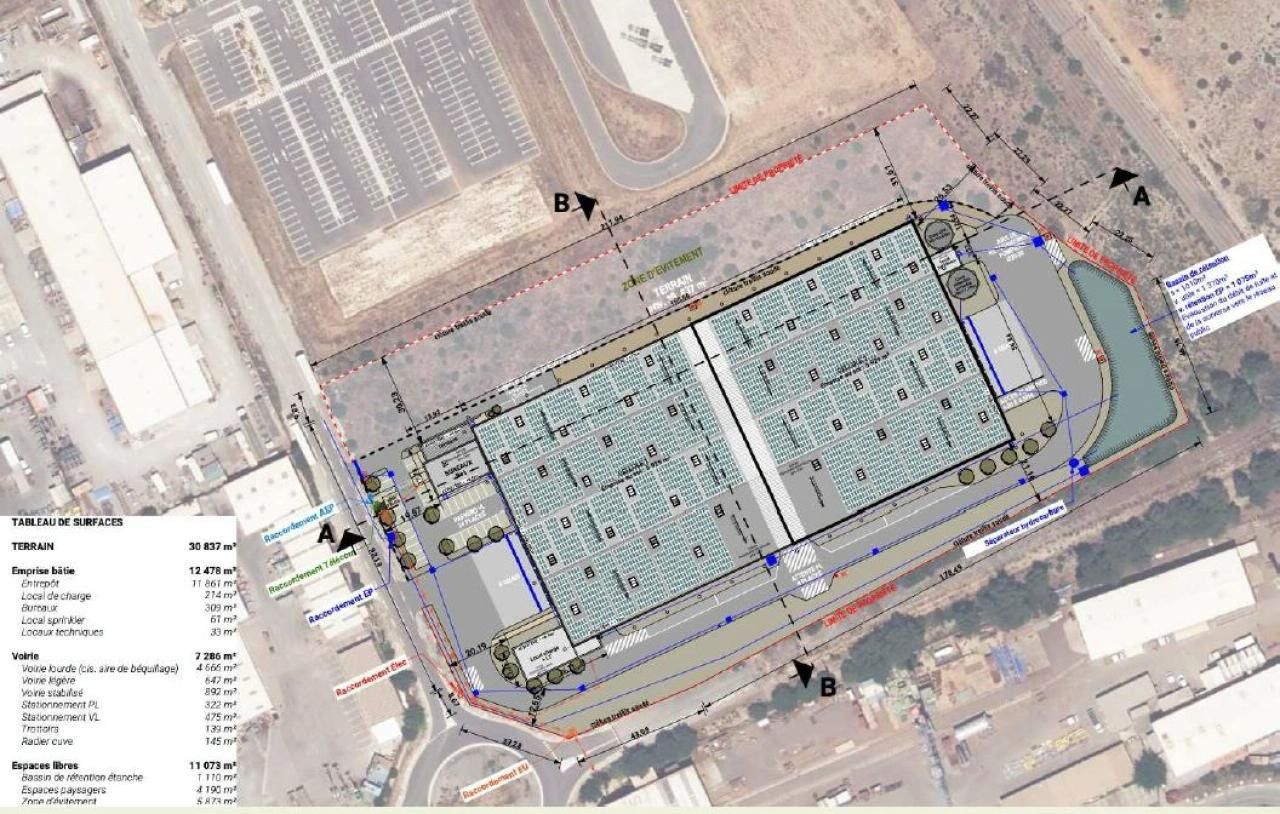 12614 m² pour cetentrepôts classe a en location à Fos-sur-mer