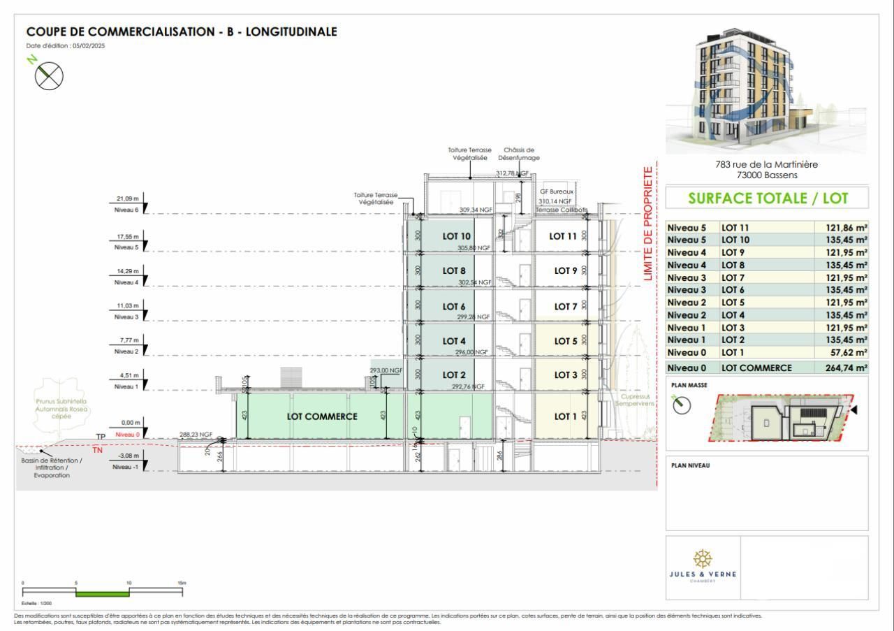 Vente Local commercial 265 m² non divisibles 73000 Bassens