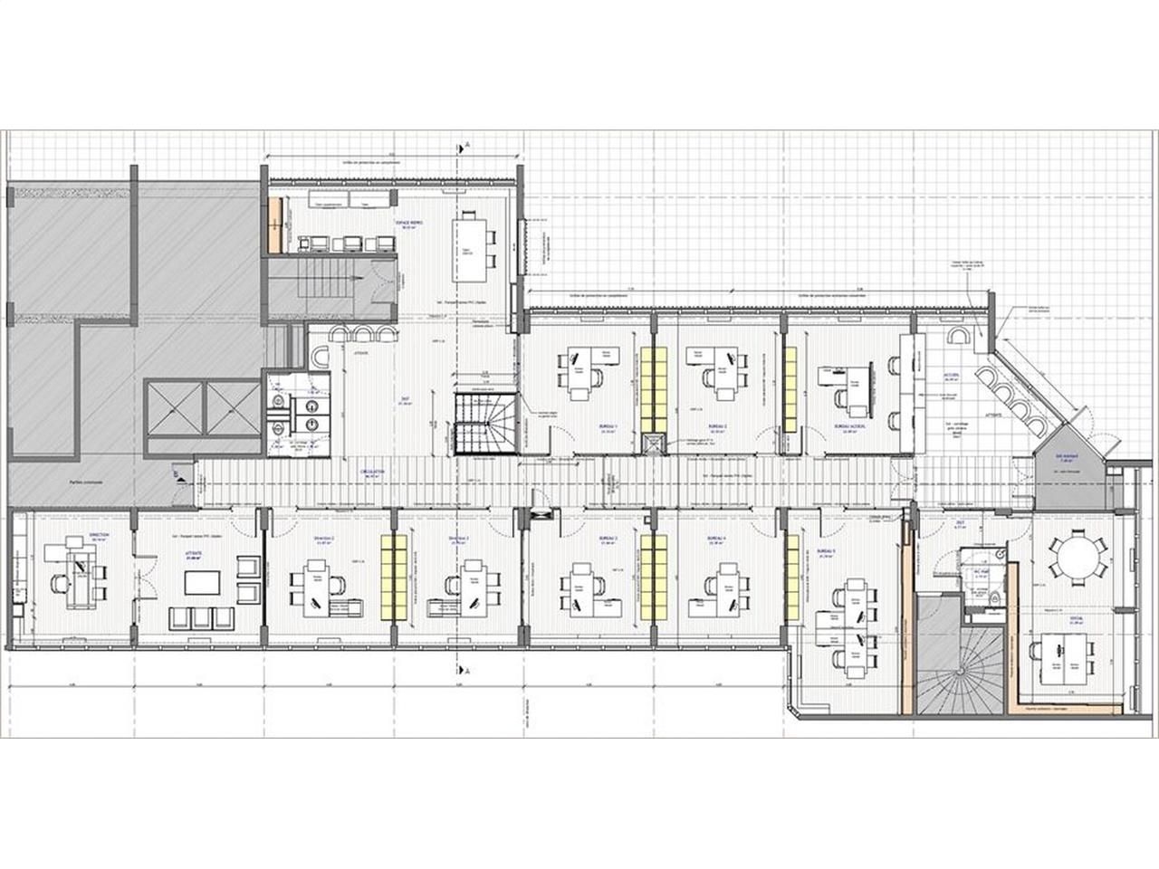 Surface de bureaux à louer au rez-de-chaussée d'u