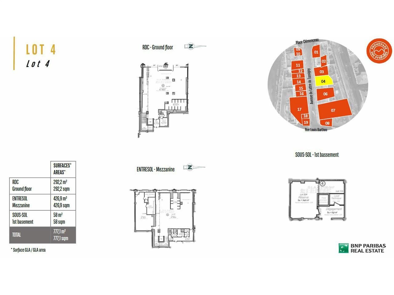 Location Local commercial 1362 m² non divisibles 64000 Pau