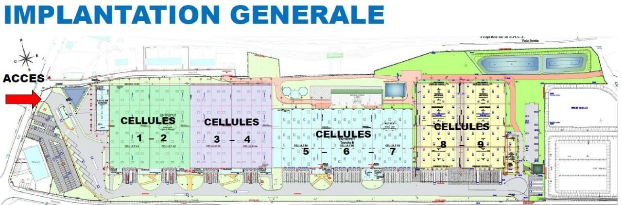 Location Entrepôts classe A 42850 m² non divisibles 80320 Chaulnes