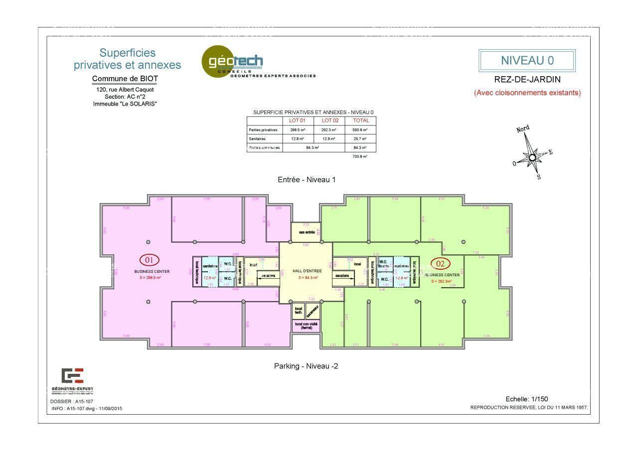 2104.5 m² pour ce bureaux en vente à Biot
