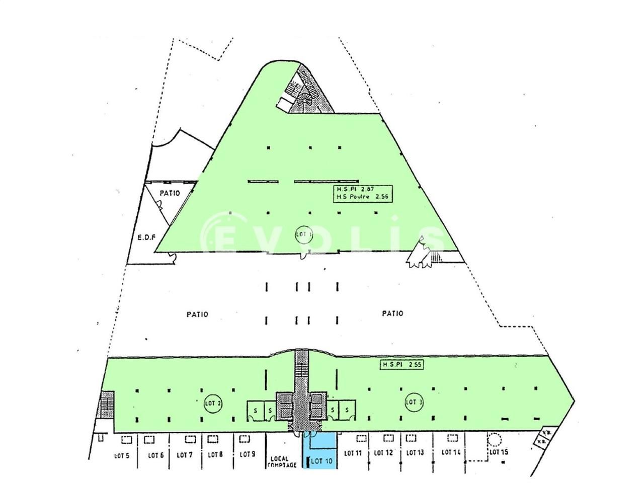 Vente locaux commerciaux 1335 m² non divisibles