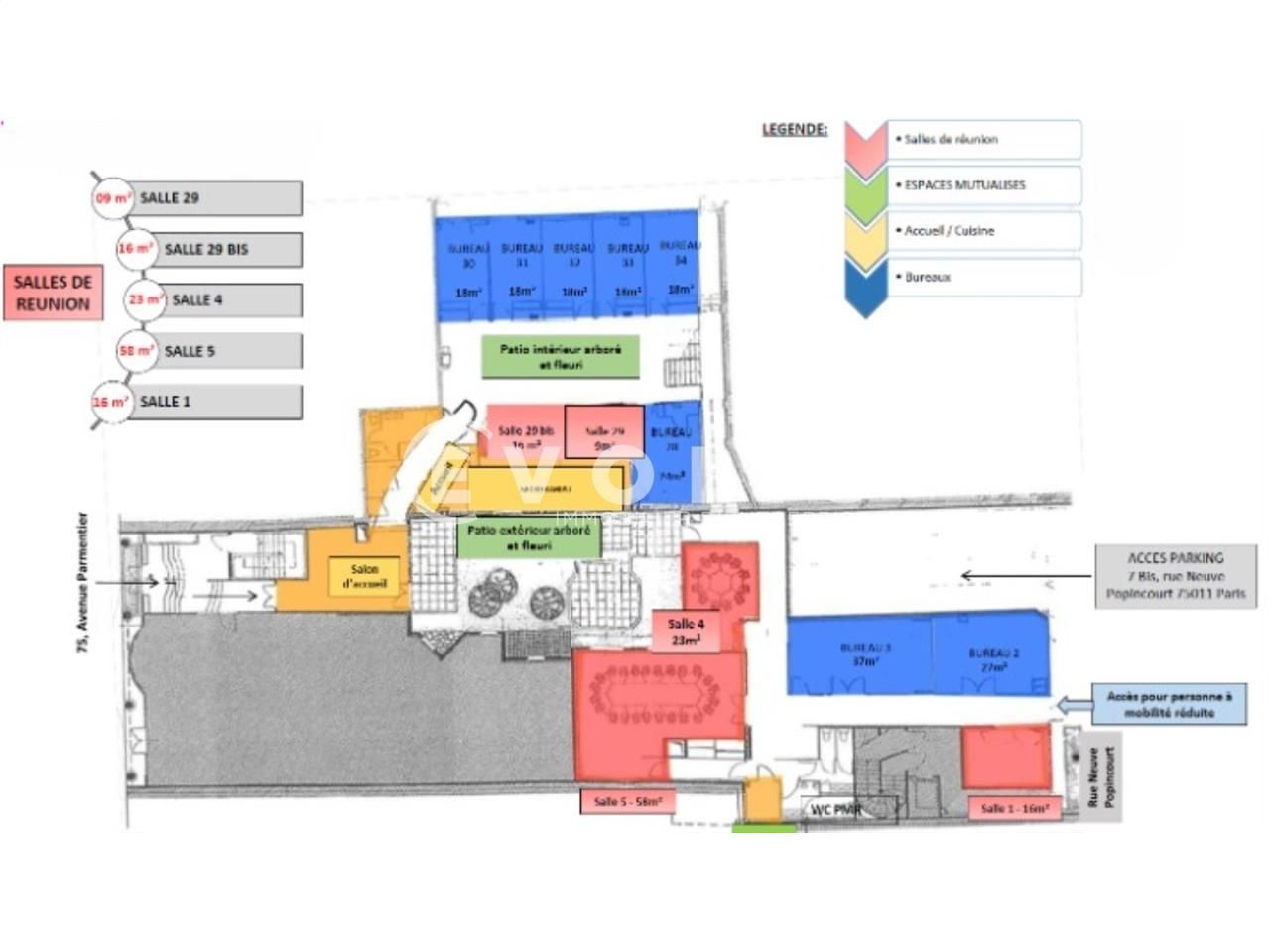 Bureaux fermé Coworking bureaux 28 m² divisibles à partir de 13 m²