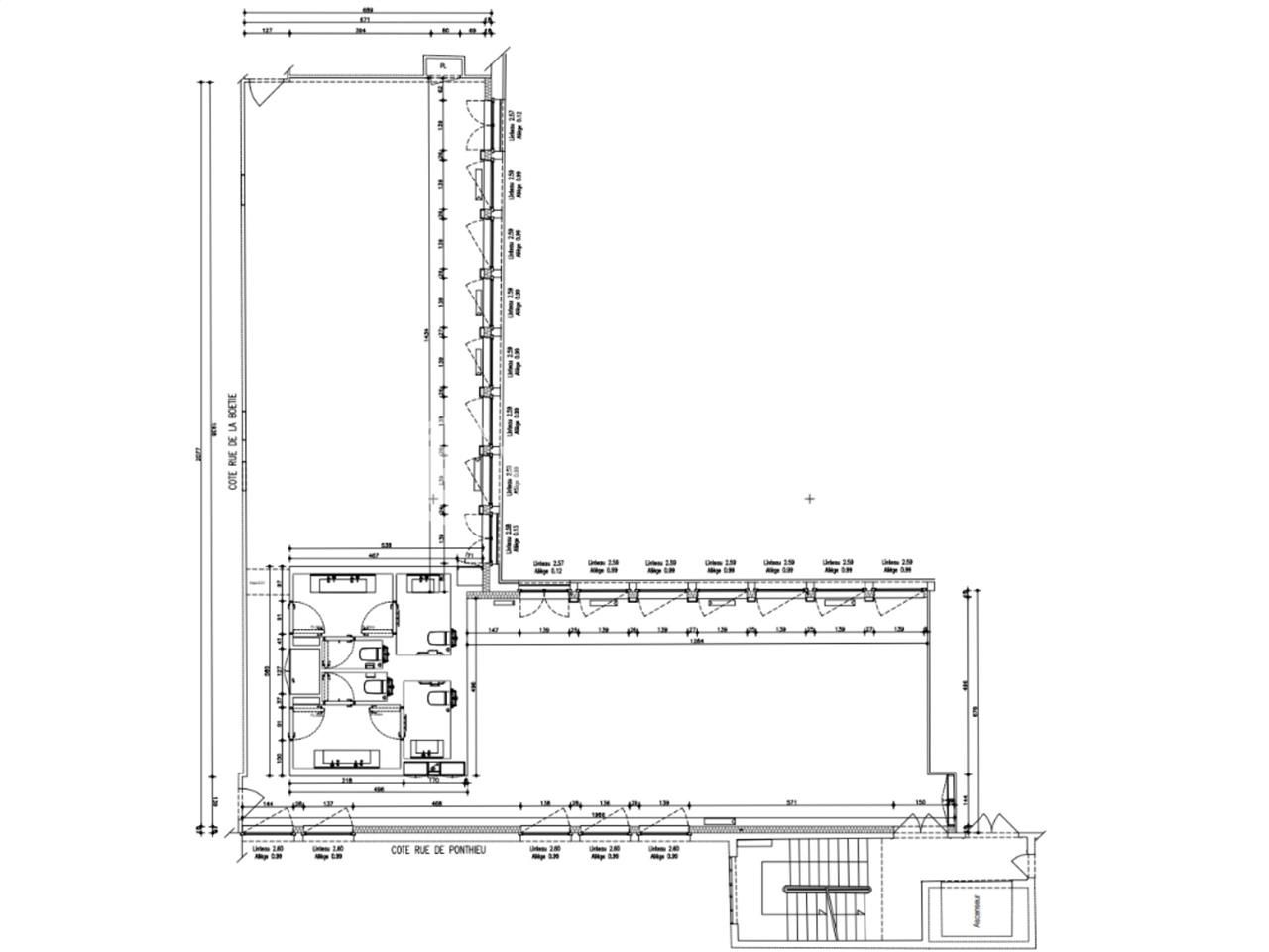 Location bureaux 230 m² non divisibles