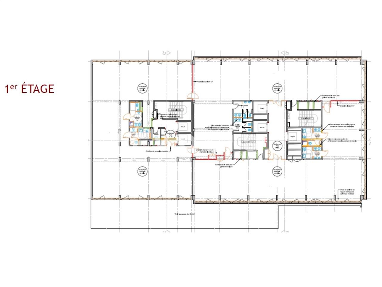 Location bureaux 1838 m² divisibles à partir de 233 m²