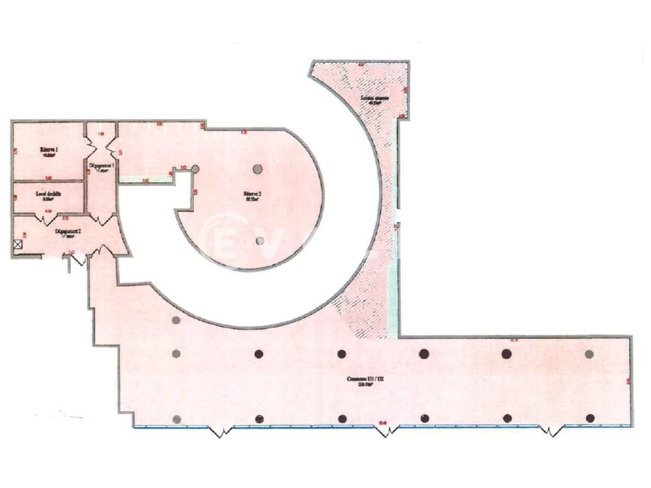 Location bureaux 399 m² non divisibles