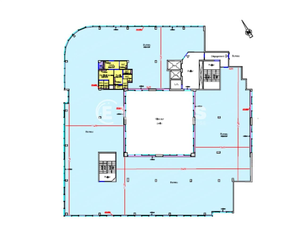 Location bureaux 2757 m² divisibles à partir de 804 m²