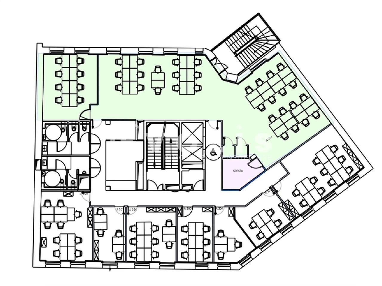 Bureaux fermé Coworking bureaux 180 m² non divisibles