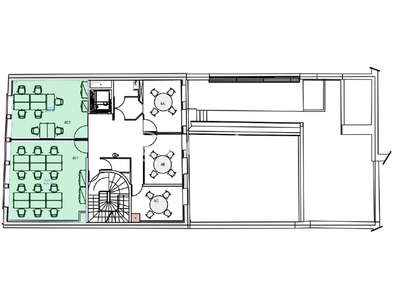 Bureaux partagé Coworking bureaux 140 m² non divisibles