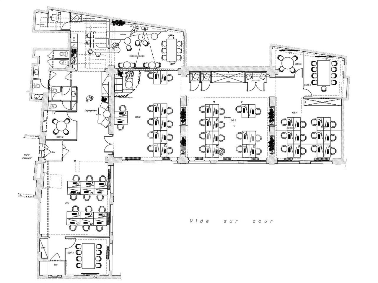 Bureaux fermé Coworking bureaux 337 m² non divisibles