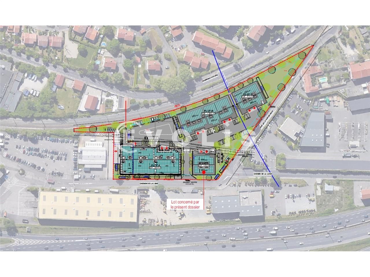 Vente entrepots 3278 m² divisibles à partir de 343 m²