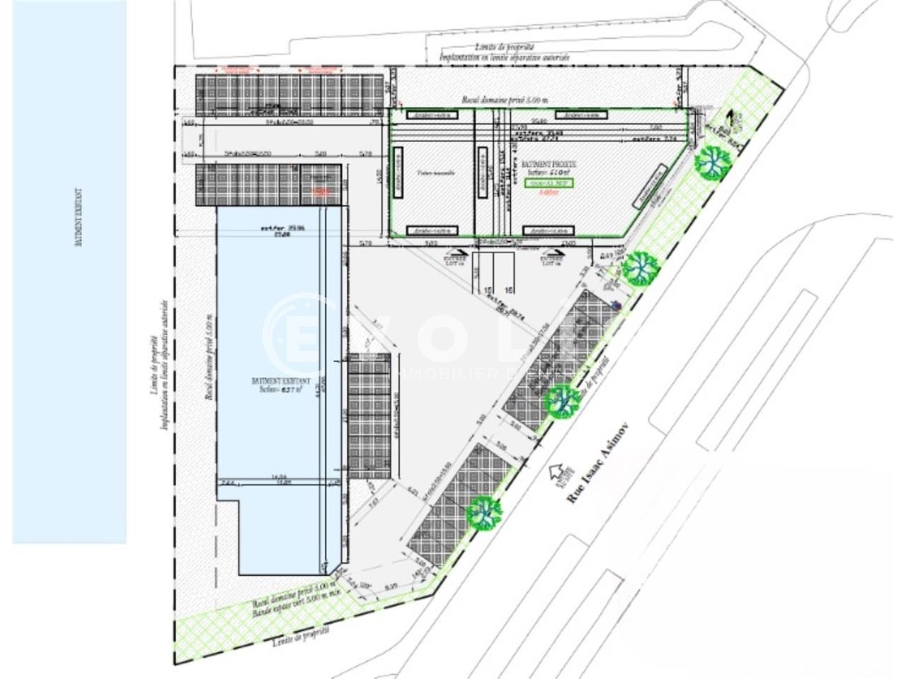 Location bureaux 310 m² non divisibles