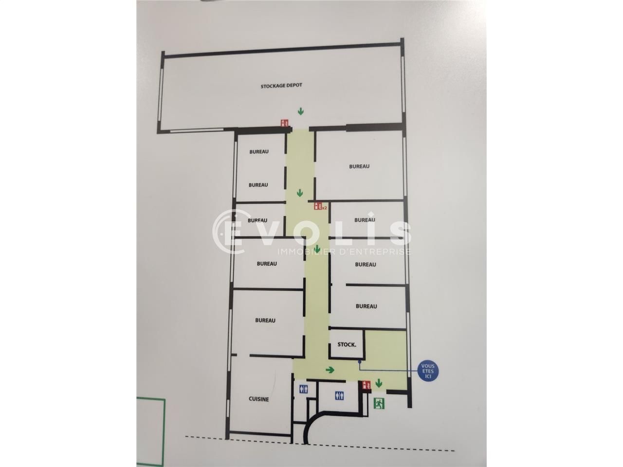 Location bureaux 334 m² non divisibles