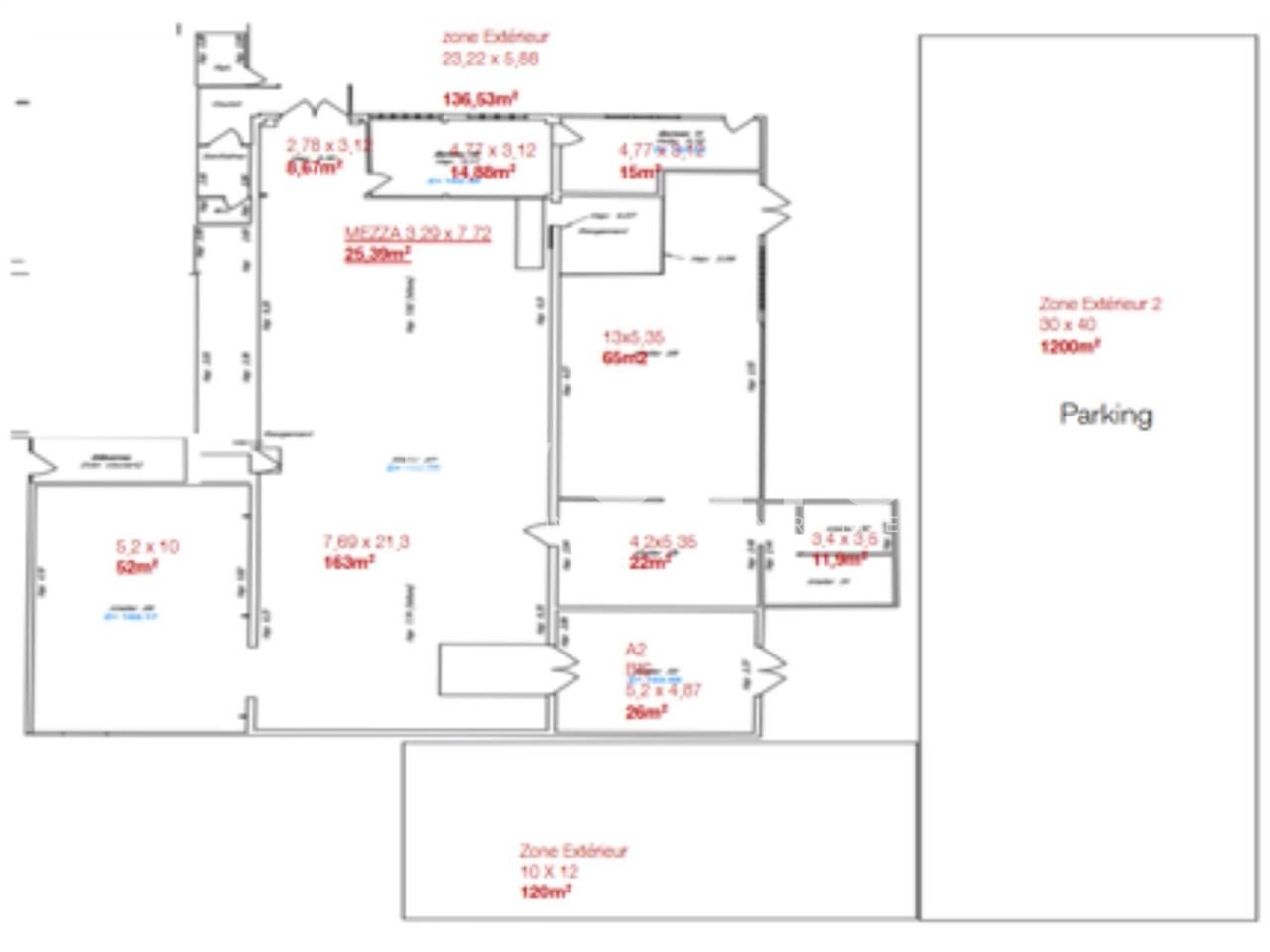 Location entrepots 1262 m² divisibles à partir de 261 m²