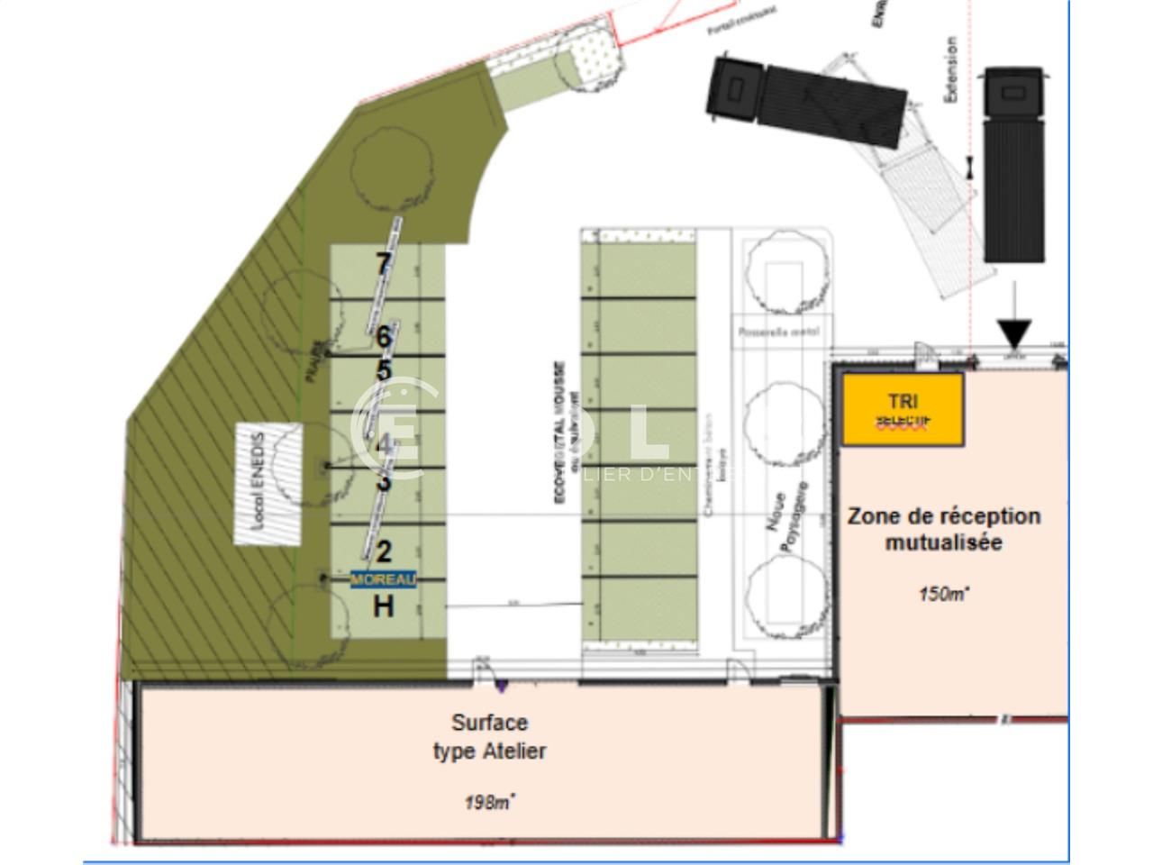 Location entrepots 198 m² non divisibles