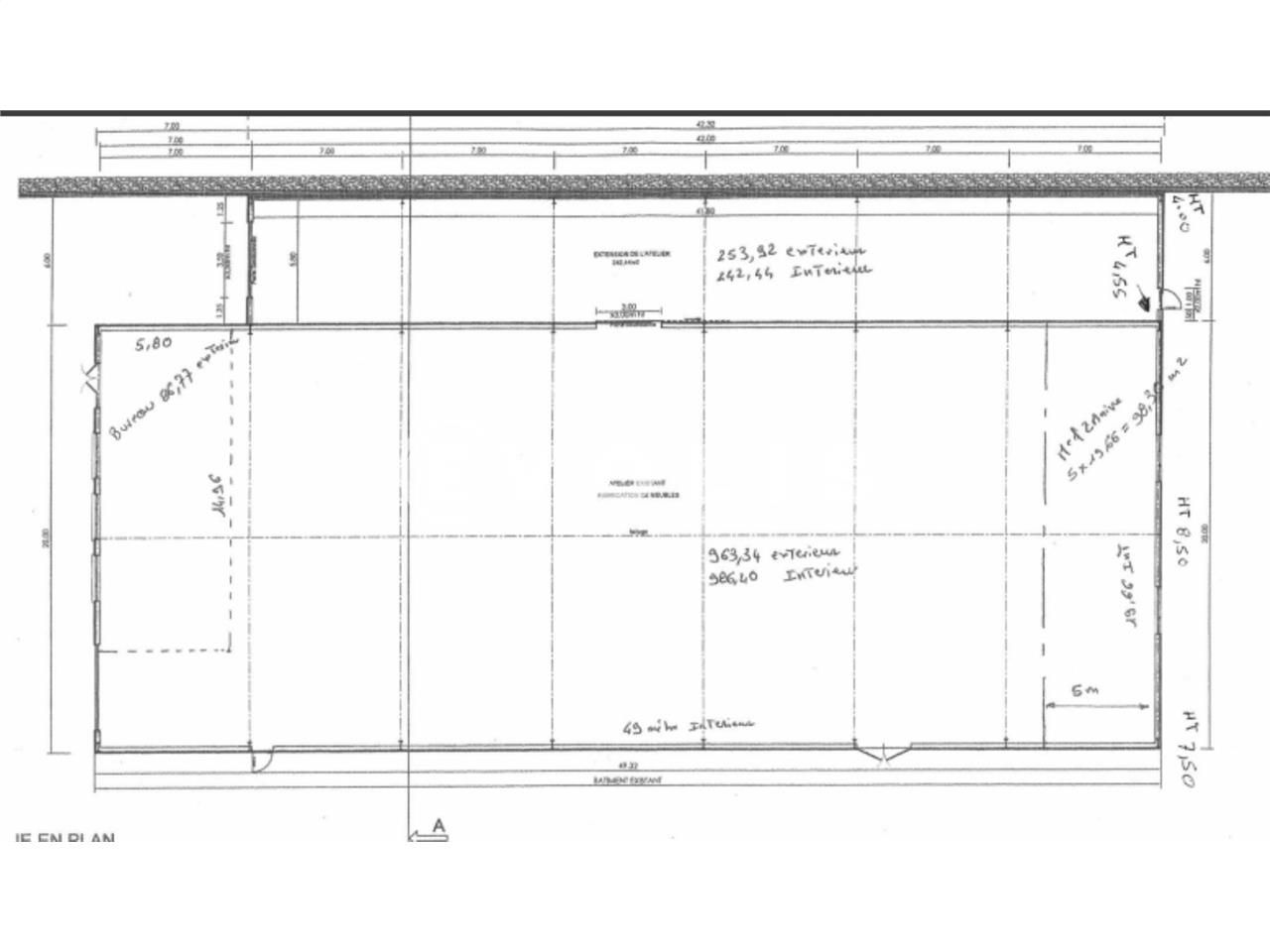 Location entrepots 1540 m² non divisibles