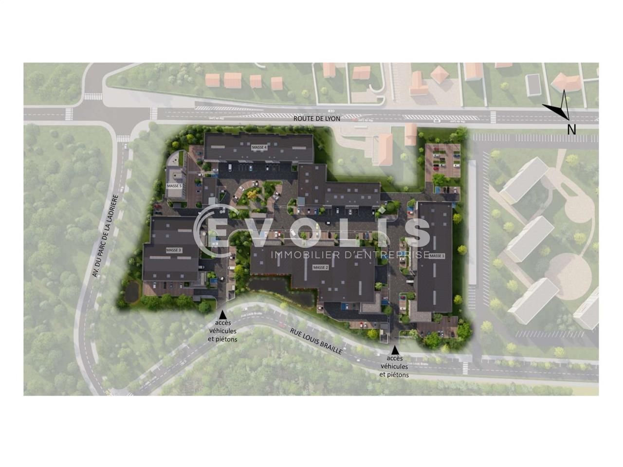 Vente entrepots 4325 m² divisibles à partir de 188 m²