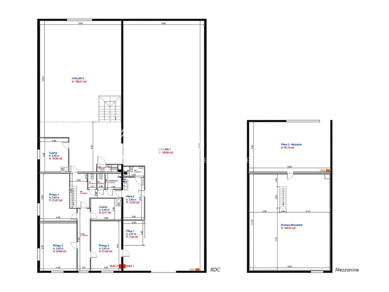 Location entrepots 480 m² non divisibles
