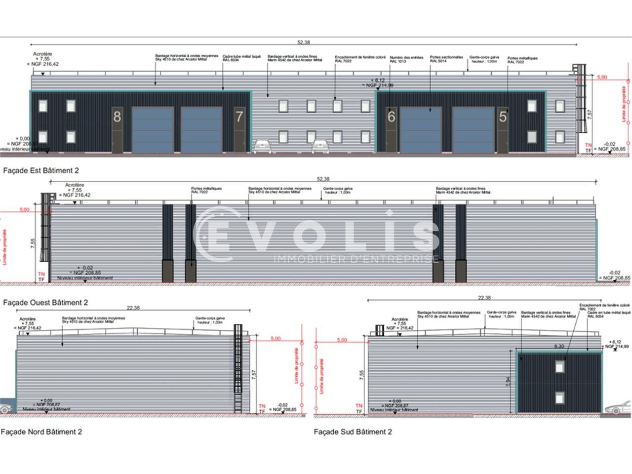 Location entrepots 2416 m² non divisibles