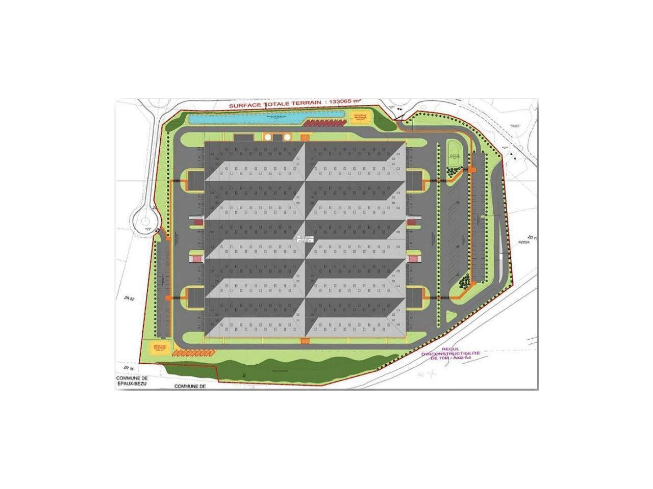 64033 m² pour cetentrepôts classe a en location à Chateau thierry