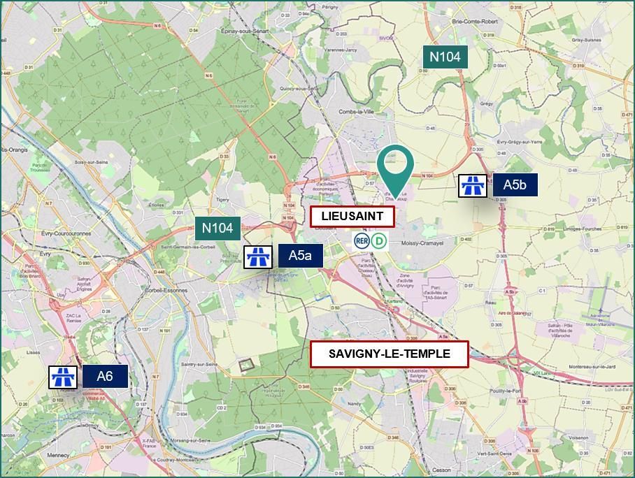 13680.8 m² pour cetentrepôts classe a en location à Moissy-cramayel