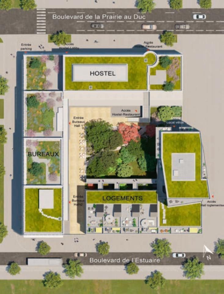 Location Bureaux 934.62 m² divisibles 44200 Nantes