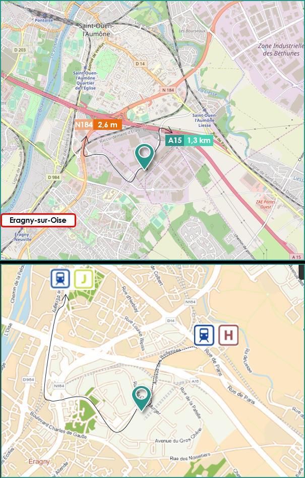 14319 m² pour cetentrepôts classe b en location à Éragny
