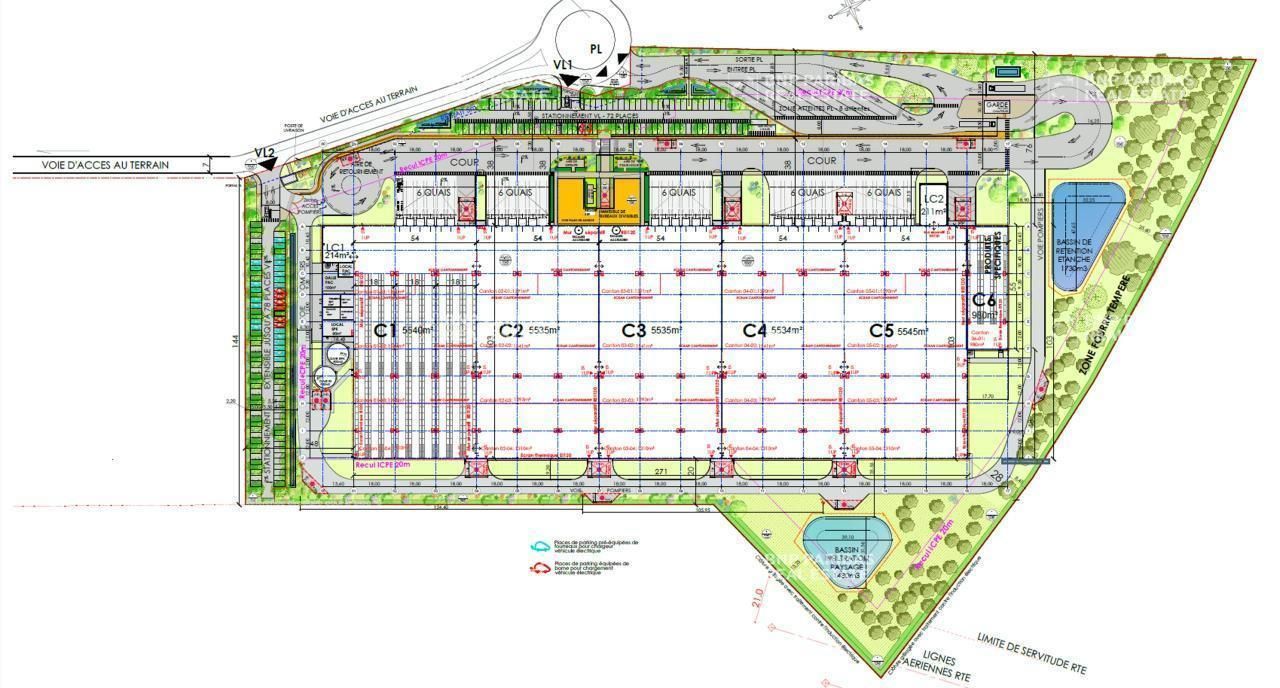 30688 m² pour cetentrepôts classe a en location à Toul