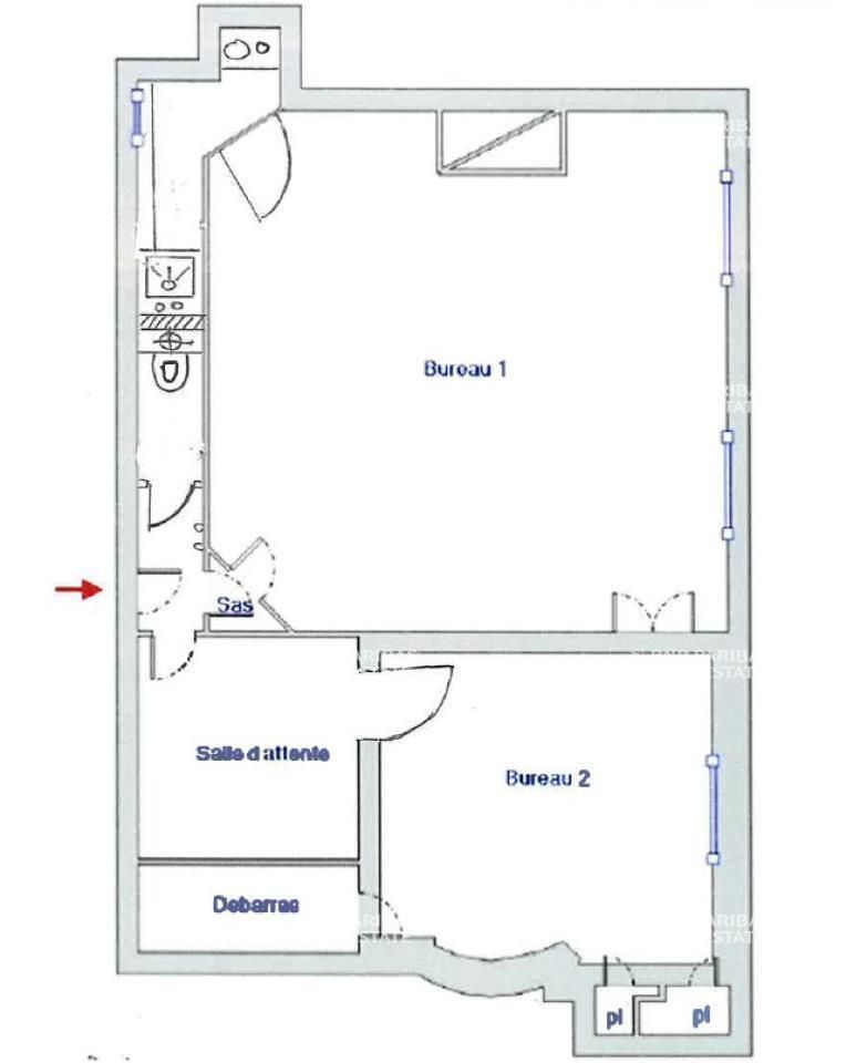 Location Bureaux 65 m² non divisibles 31000 Toulouse