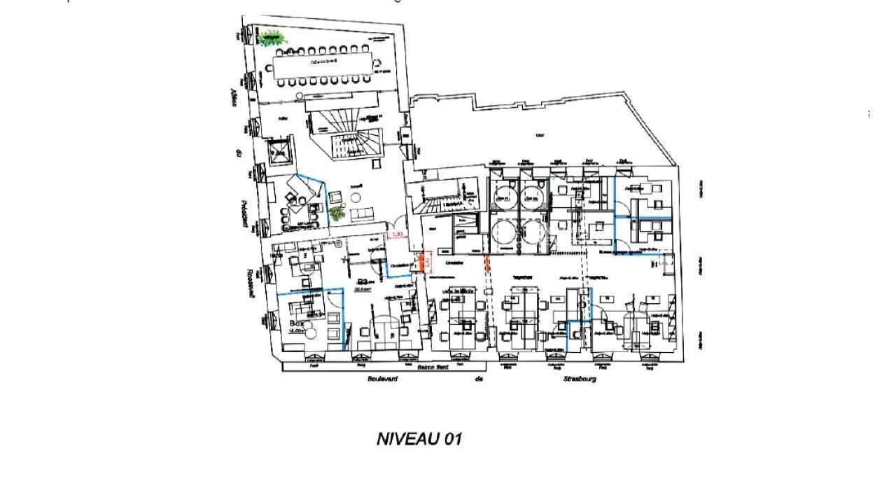 Location Bureaux 922.5 m² non divisibles 31000 Toulouse