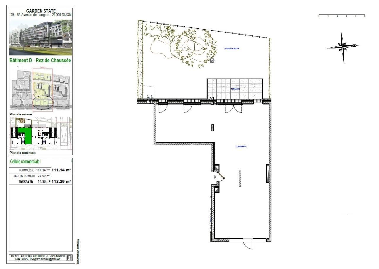 111.14 m² pour ce bureaux en location à Dijon