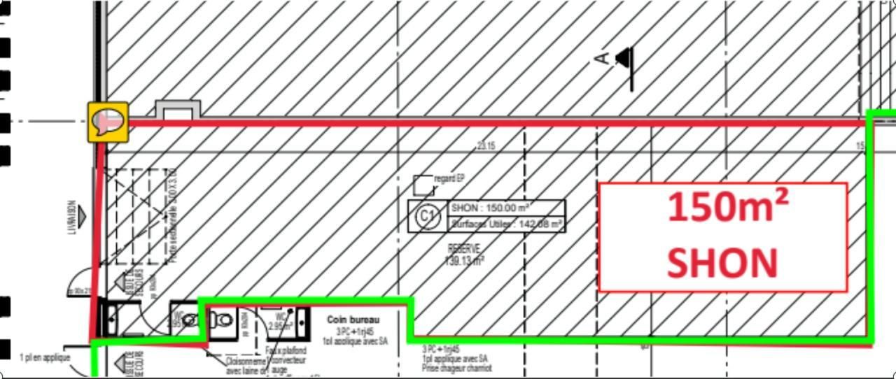 850 m² pour ce activité en location à Mérignac