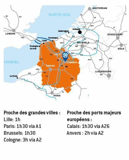 37450 m² pour cetentrepôts classe a en location à Épinoy