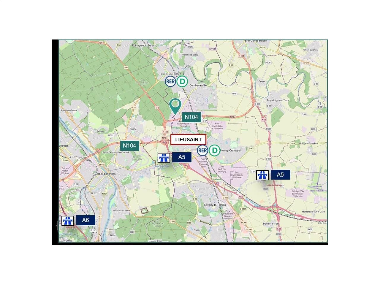 22405 m² pour cetentrepôts classe a en location à Combs-la-ville