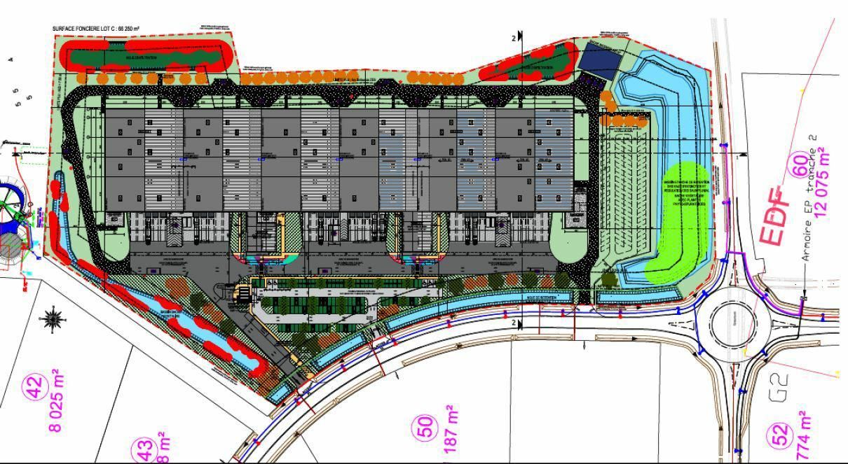 18857 m² pour cetentrepôts classe a en location à Tergnier