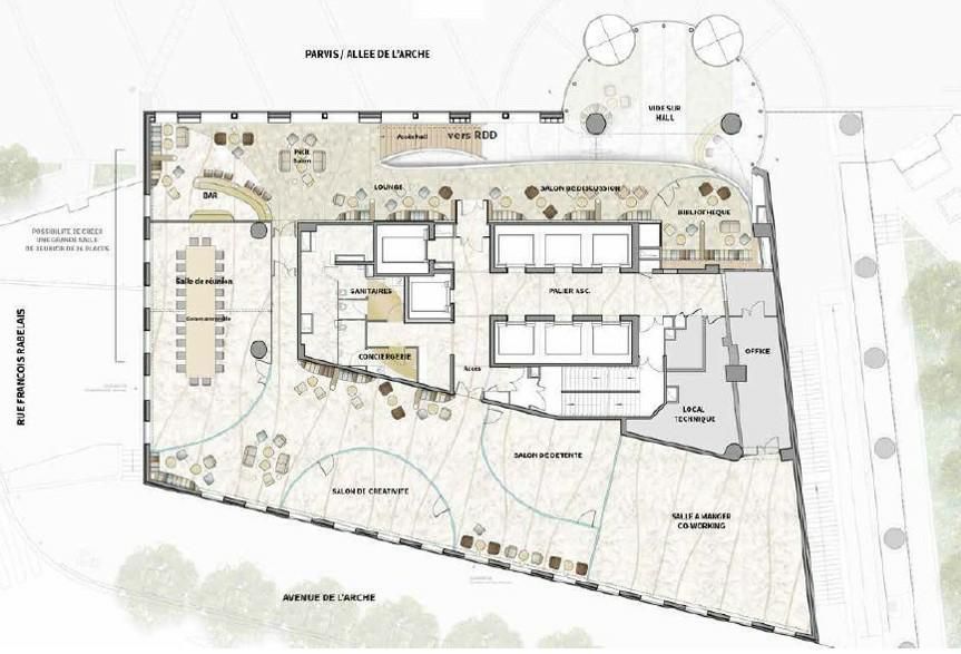 24342 m² pour ce bureaux en location à Courbevoie