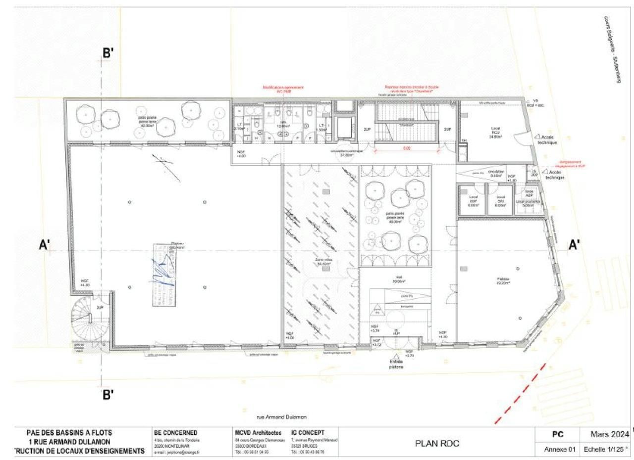 1940.8 m² pour ce bureaux en location à Bordeaux