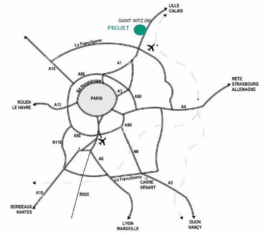 11215 m² pour cetentrepôts classe a en location à Saint-witz