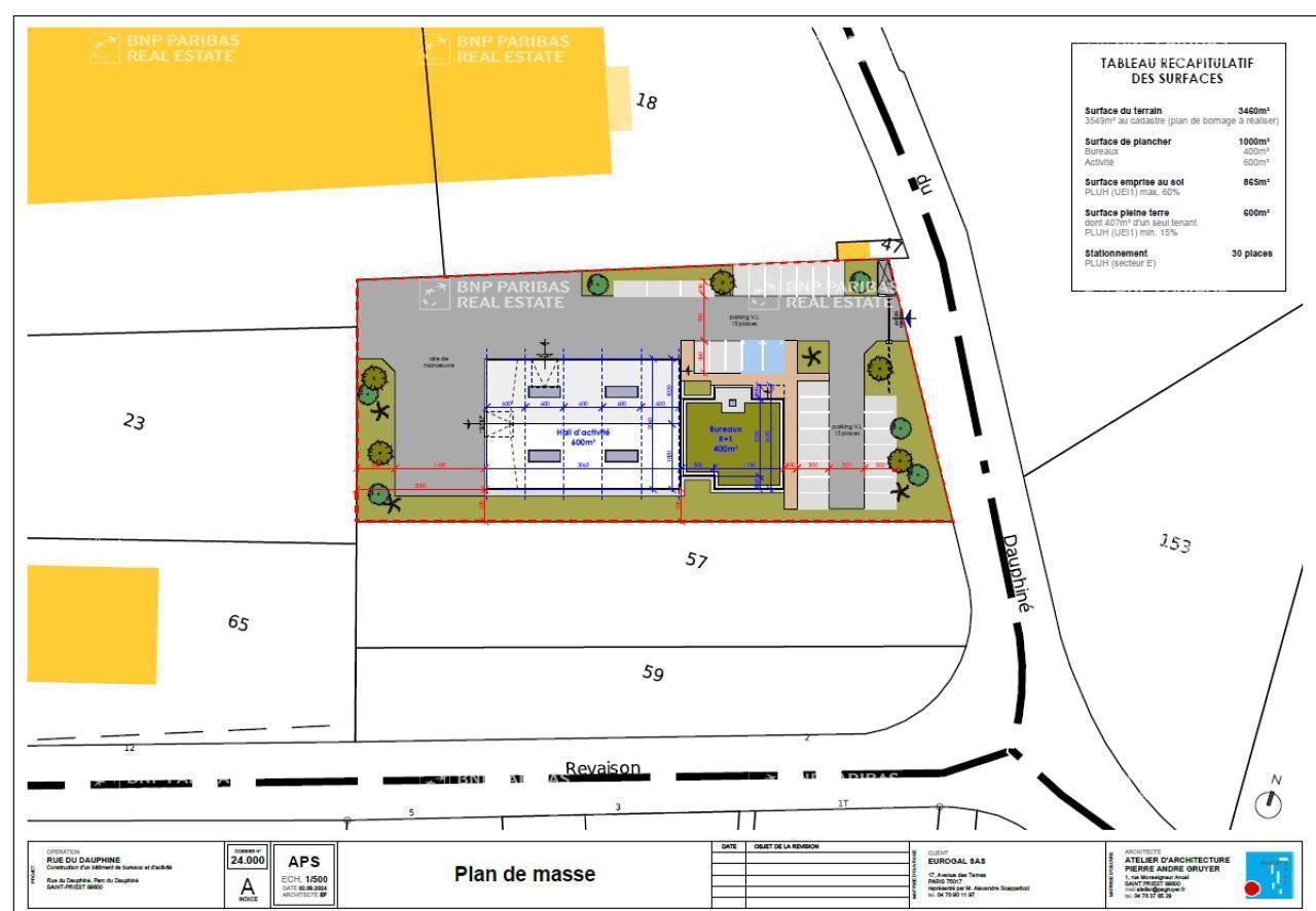 Vente Terrains 3460 m² non divisibles 69800 Saint-priest