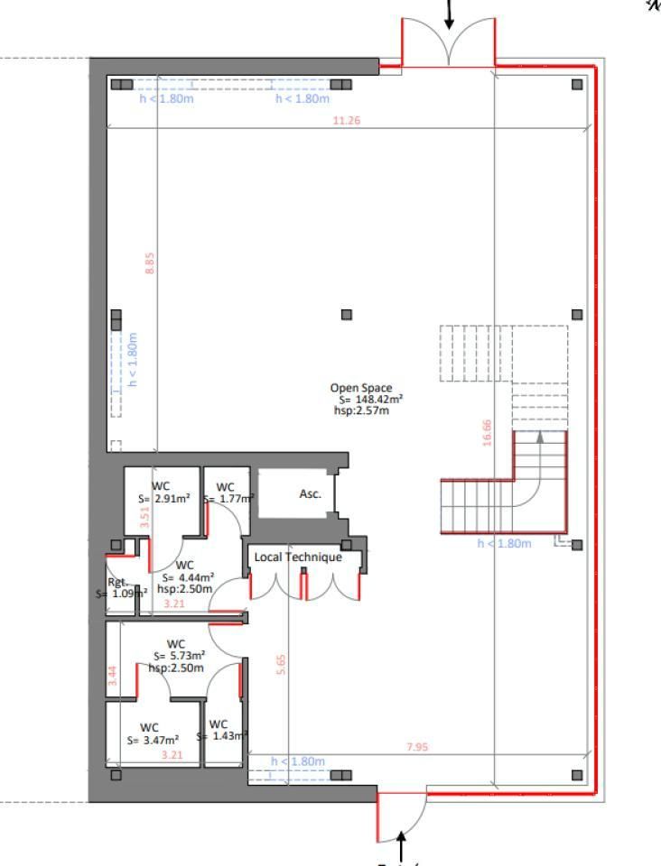 730 m² pour ce bureaux en location à Villeneuve-d'ascq