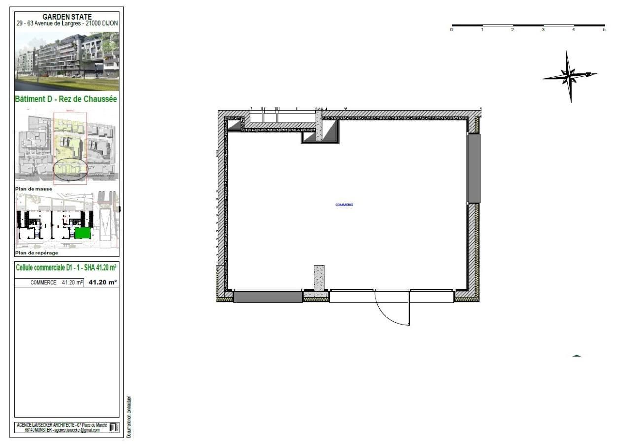 41.2 m² pour ce bureaux en location à Dijon
