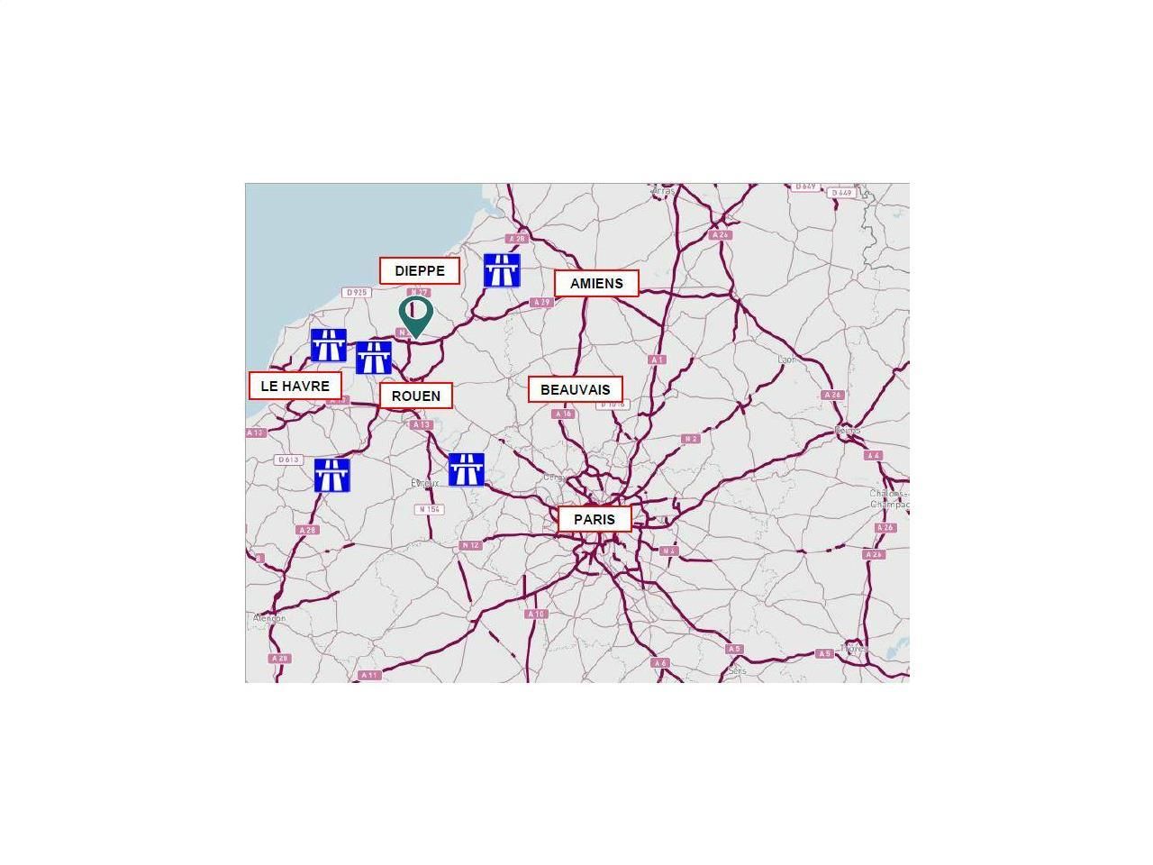 5870 m² pour cetentrepôts classe c en location à Beautot