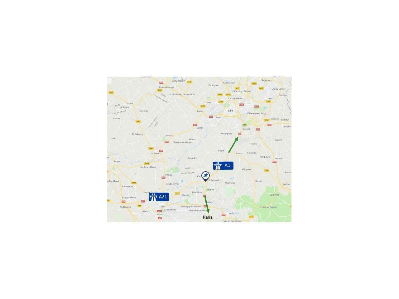 24905 m² pour cetentrepôts classe c en location à Carvin